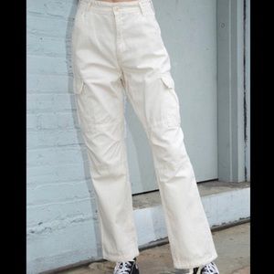Brandy Melville Cream Piper Worker Pants